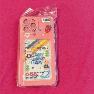 Pink Strawberry Phone Case for iPhone 13 Pro Max